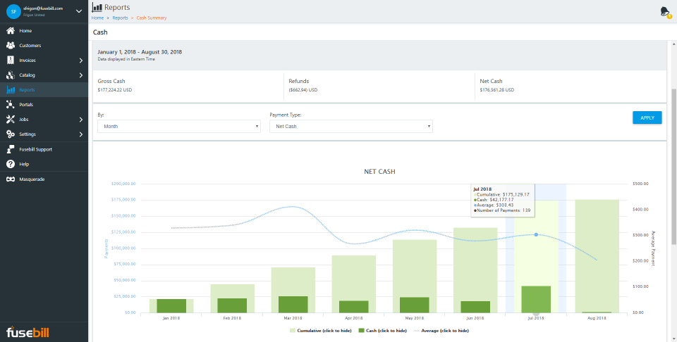 screenshot of Stax Bill